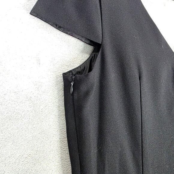 Womens Worthington Black Dress Short Sleeve V-Neck Polyester Blend Size 14 - Picture 5 of 9